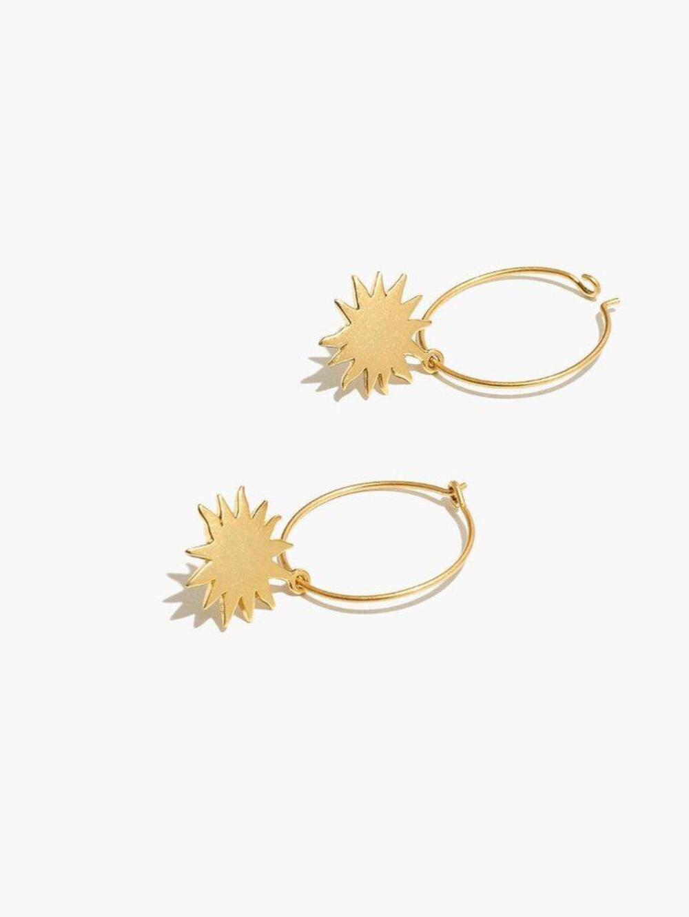Madewell Sunbeam Charm Hoop Earrings